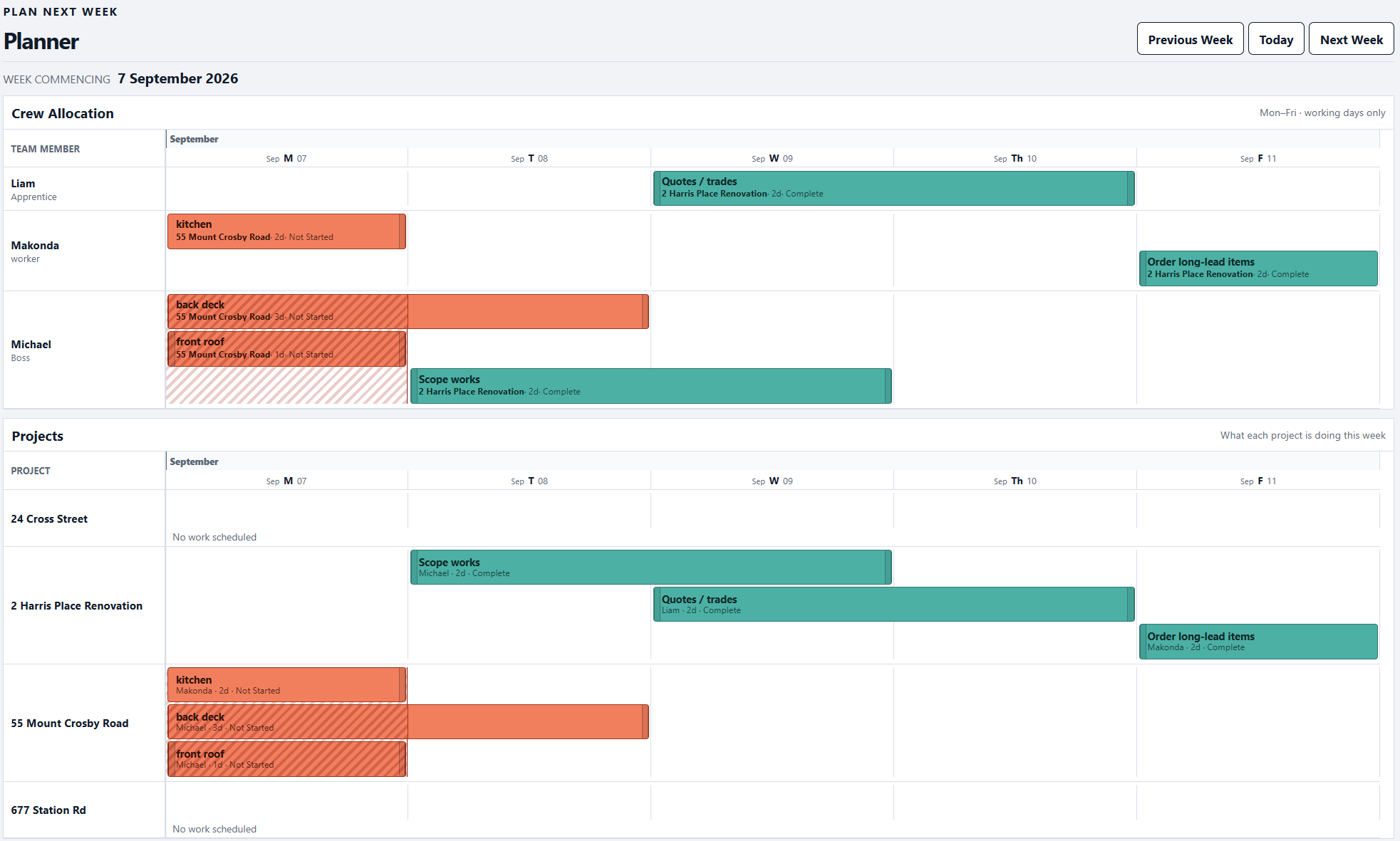 DayNext Planner and Team Schedule